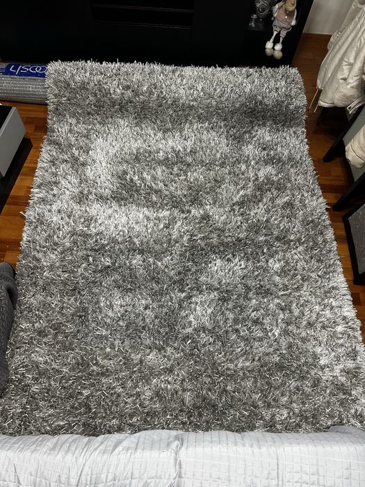 Carpetes pelo Alto Branco/Cinza