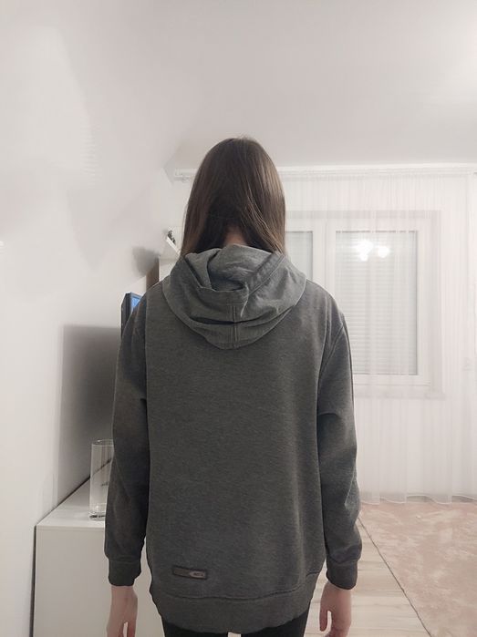 Szara bluza z kapturem Vans szachownica L