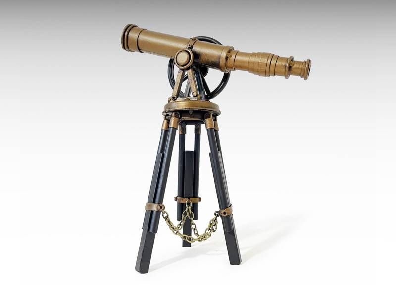 Modelo de metal - Telescópio antigo