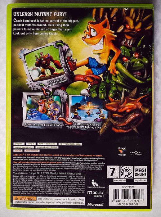 Crash Mind Over Mutant Xbox 360
