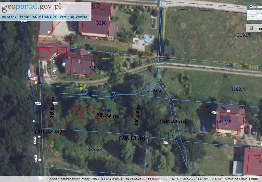 Działka 1023 m² w mieście, blisko lasu - Olkusz, Mazaniec - Widok 3