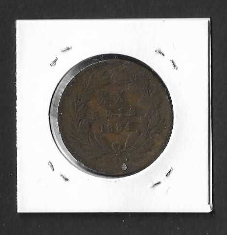 Moeda de 20 Reis. Portugal 1884