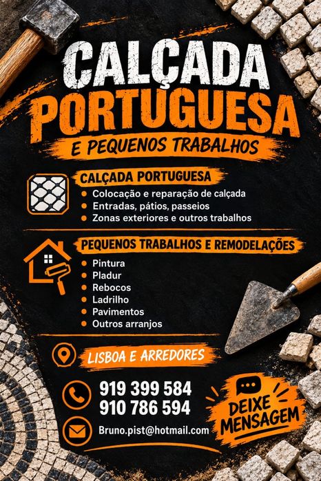 Trabalhos de calcada