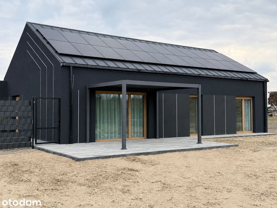 Nowy dom 129 m² | pompa ciepła, klima, kostka, monitoring, ogrodzenie