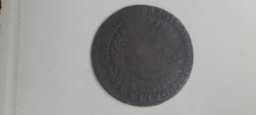 Moeda 20 Reis 1795 sobre X Reis 1791
