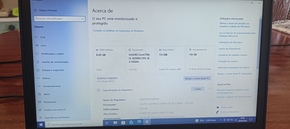 HP ProBook i5 | 8GB RAM | SSD 120GB | Windows 10 Pro