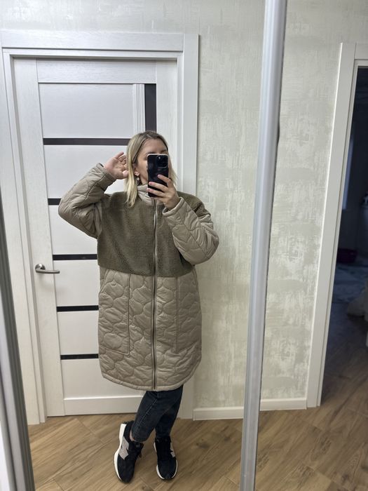 Демісезонна куртка овчина пальто шубка тедди тедді Zara розмір Л L