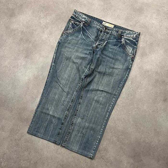 Vintage Szerokie Spodnie Y2K Rap Pocket Denim Pants Swag Trendy