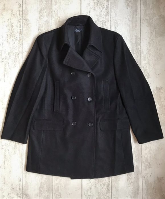 EASY Płaszcz Wełniany L XL Klasyczny Bosmanka Peacoat Elegancki Nowy !