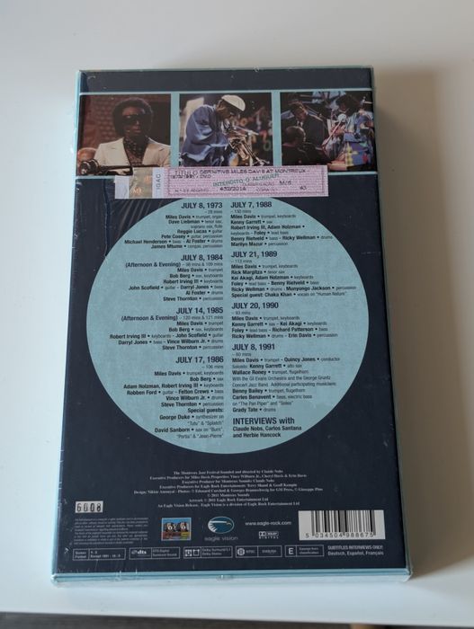 NOVO - Edição Numerada Limitada - Miles Davis - 10 DVD Collection  Live At Montreux