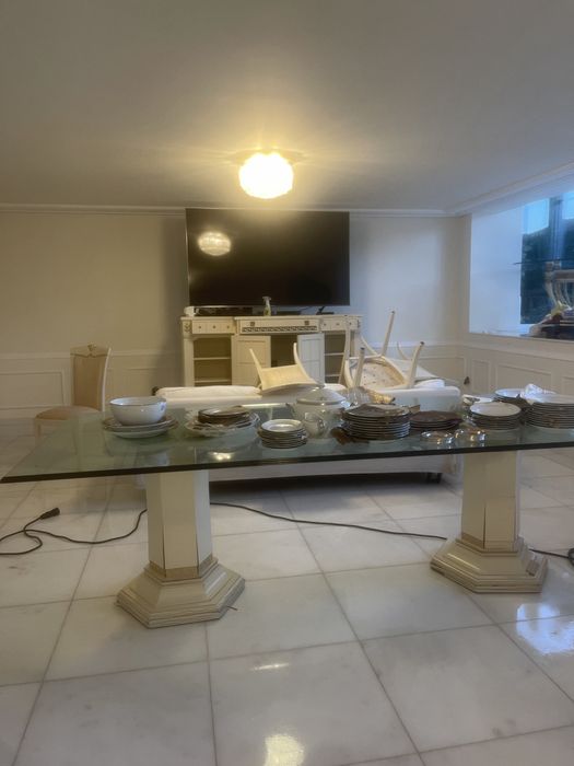 Varios moveis de sala de jantar e sala de estar