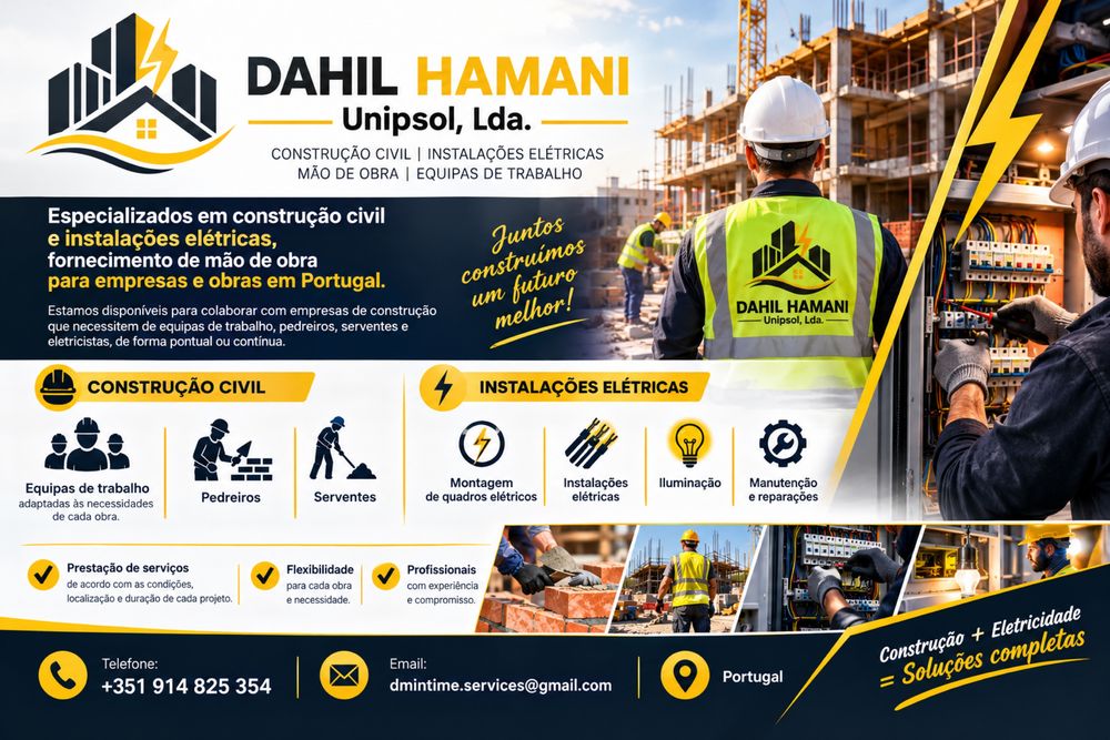 DAHIL HAMANI UNIPSOL, LDA. | CONSTRUÇÃ CIVIL, PINTURA E ELETRICIDADE