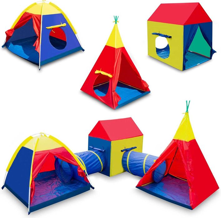 Zestaw namiotów dla dzieci 5w1 namiot tipi wigwam plac zabaw
