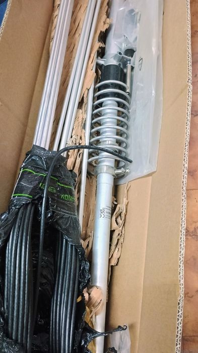 Monsoon Sirio antena bazowa nowa,Albrecht Allband, kabel niskostratny