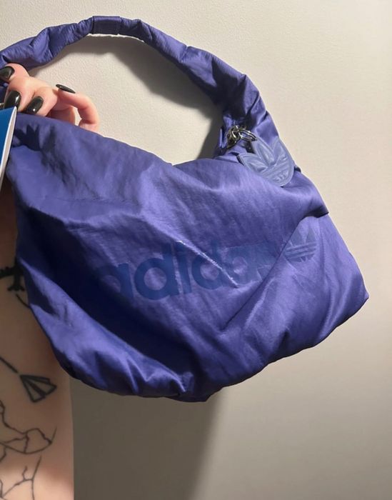 Nowa Adidas torebka do ręki fluo fiolet lata 80te