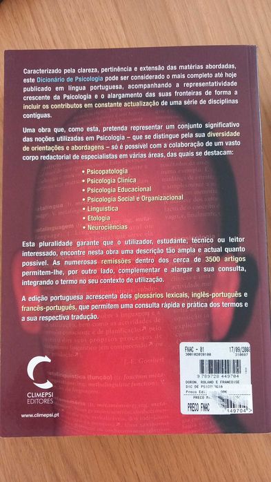 Dicionário de Psicologia