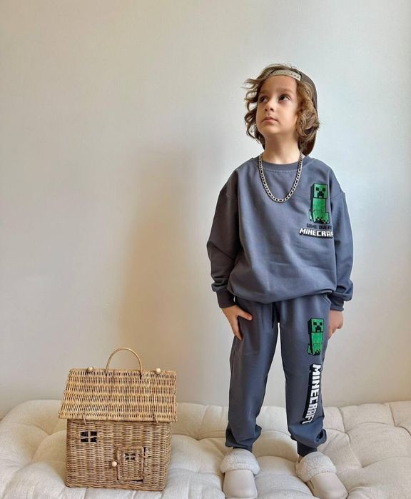 Костюм в стилі Майнкрафт, якісна двонитка, без утеплення, Туреччина