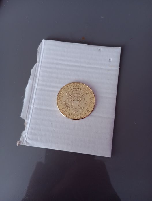 1/2 dolara, HALF DOLLAR, pozłacany.