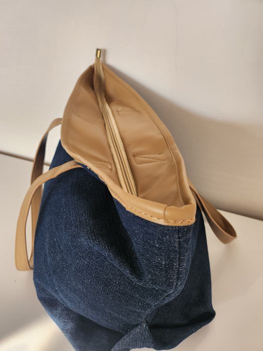 Torba jeansowa duża szoperka Made in Italy