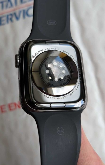 Open Box стан нових Stainless Steel Apple Watch 7 45 mm Graphite