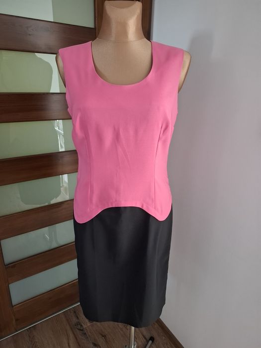 Sukienka damska różowo-czarna Kartes 42/XL