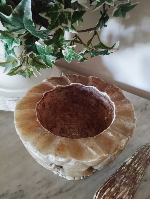 Almofariz e Pilão Alabastro Farmácia Chinês