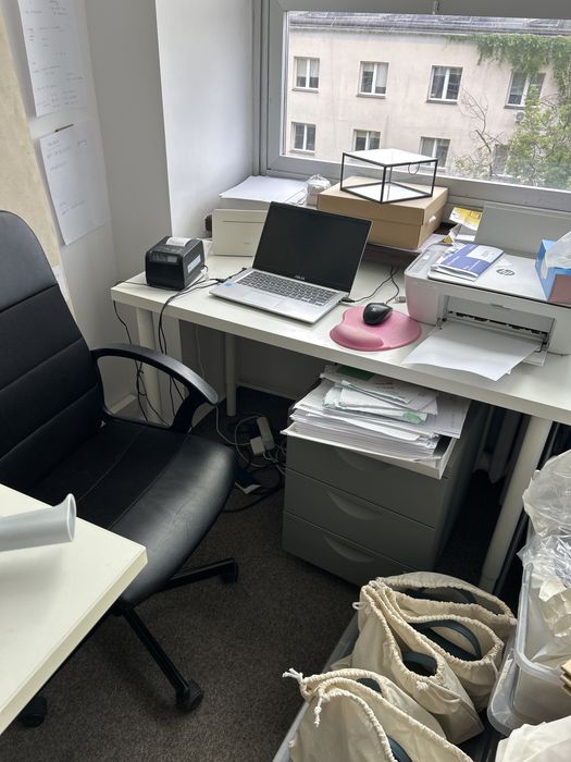 Zestaw biurowy krzeslo i biurko Ikea