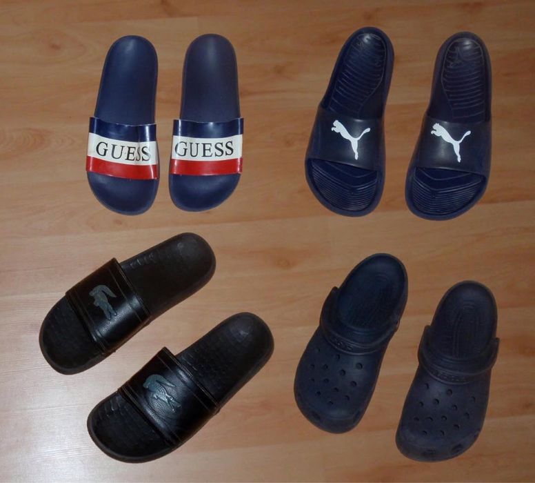 Черные шлепанцы/тапки Lacoste Sport, шлепки Guess USA Benassi, сланцы Puma, кроксы Crocs ORIGINAL 42-43- 44-45-46 тапки Jordan