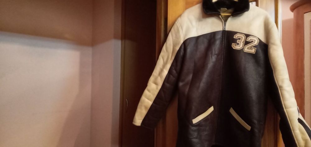 Куртка дублёнка  искусственный мех мужская б/у