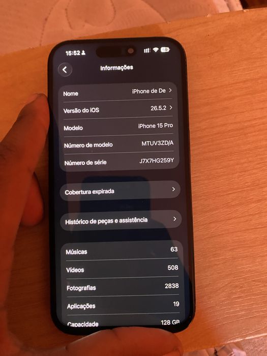 Iphone 15 pro 128gb preto