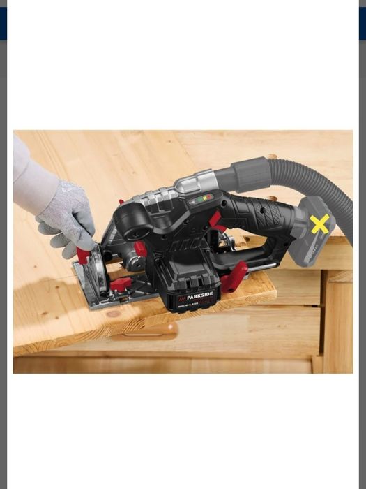 Serra circular portátil recarregável de 12 V parkside performance