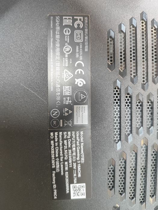 IdeaPad Gaming 3 15ACH6 (НЕ Рабочий)