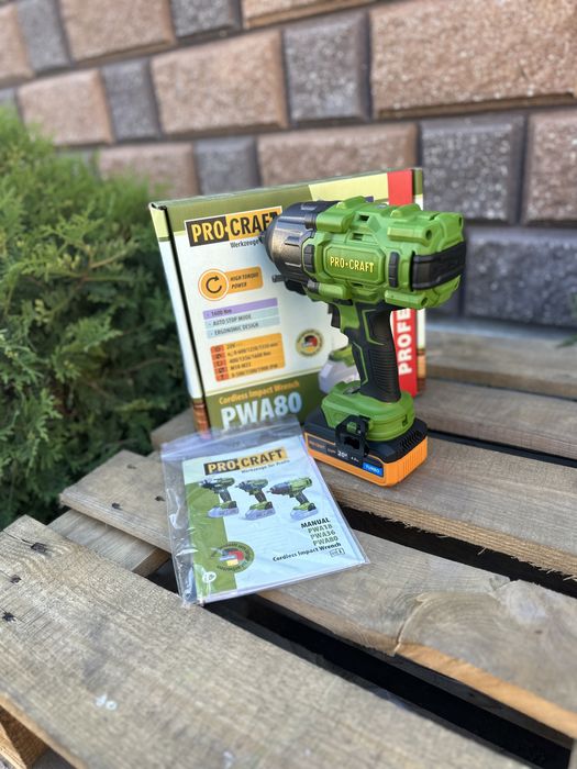 Акумуляторний гайковерт Procraft Pwa 80 (1600Нм)+ Подарунок