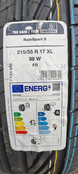 215/55r17 Uniroyal Rainsport 5 dot 0525