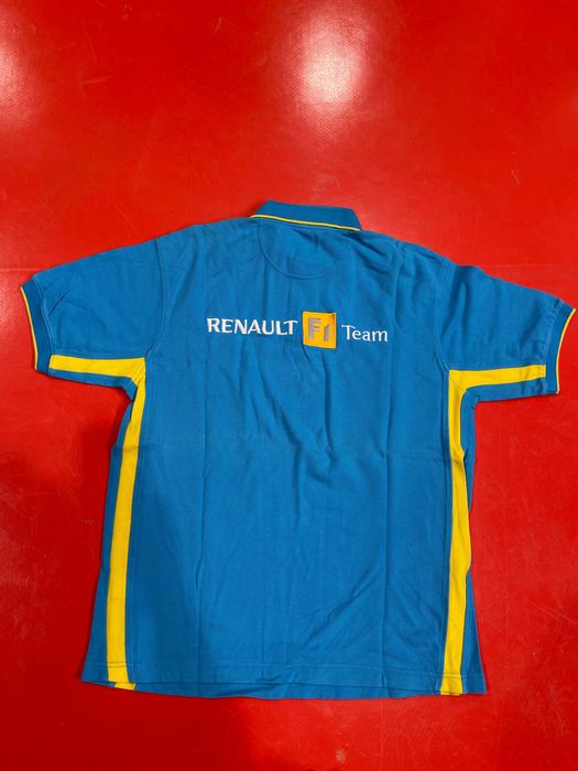 Camisa Polo Vintage 2005 da Renault F1 Team - Azul e Amarelo -M