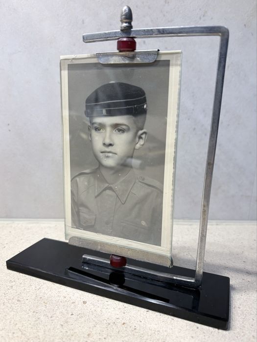 Linda antiga moldura giratória Arte Deco para 2 fotografias