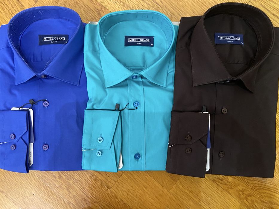 Чоловічі сорочки, приталені , стрейчева тканина , сучасний силует.