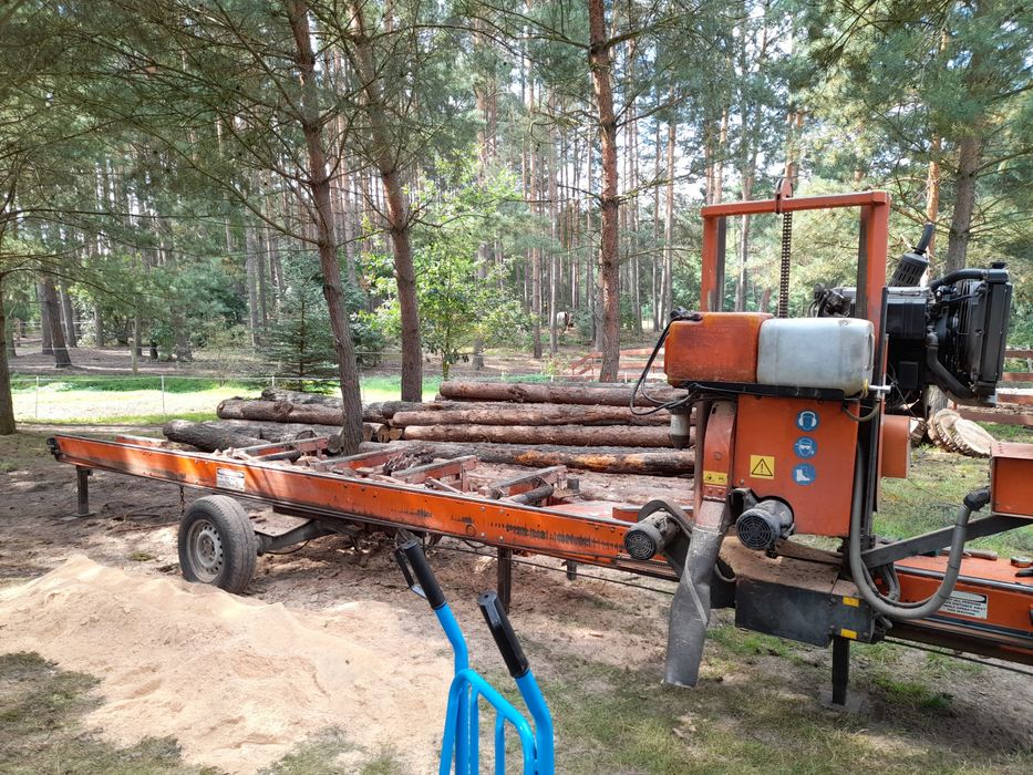 Tartak Mobilny Objazdowy Spalinowy Wood-Mizer-Belki- Krokwie-Deski- Dojazd do Klienta