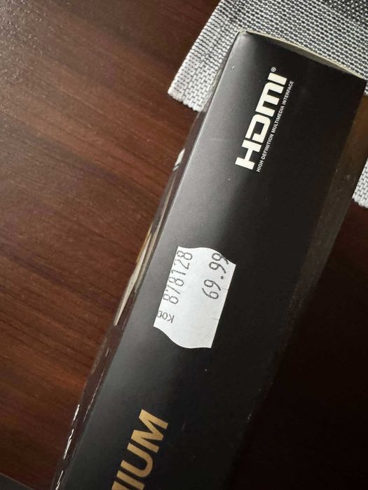 Kabel Premium HDMI 4K 18Gbps w oplocie - nowy