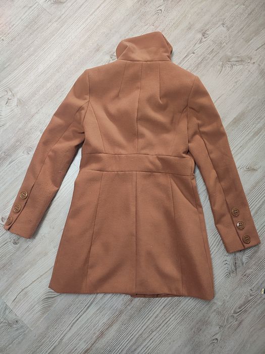 Stradivarius M 38 płaszcz damski jesienny przejściowy elegancki talia