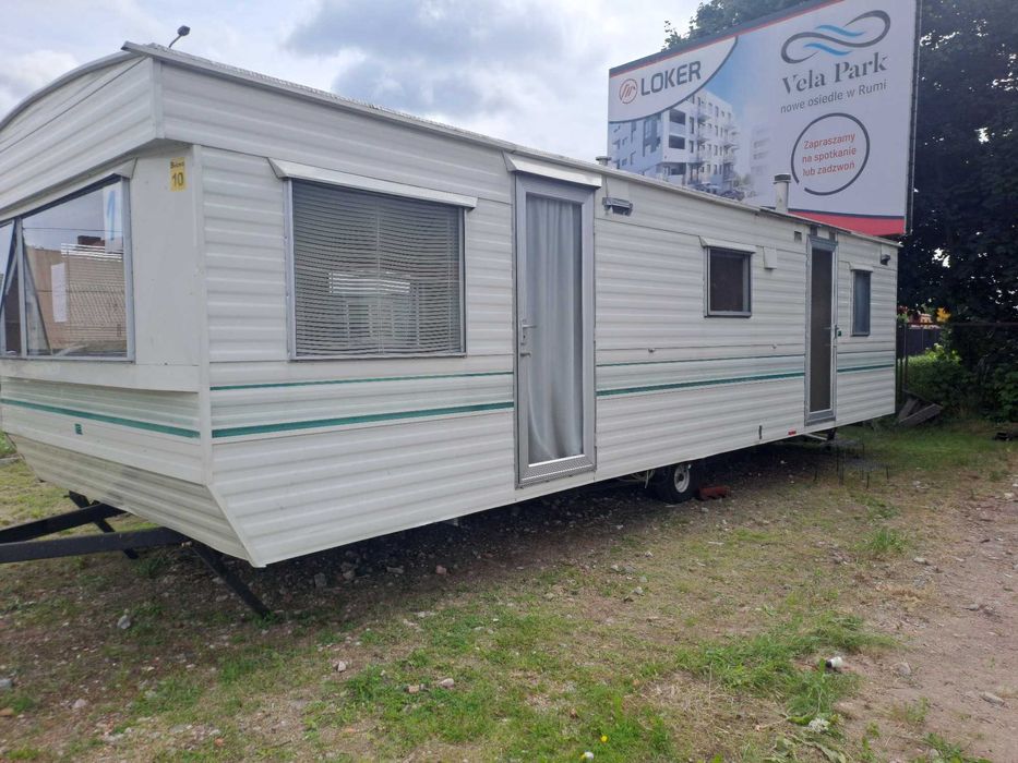 Domek Holenderski 9 m x 3,15 m. Bardzo dobry stan z prysznicem.