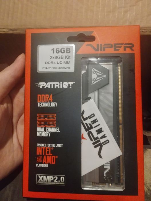 Pamięć RAM Patriot 16GB (2x8GB) 2666MHz CL16 Viper Elite Grey