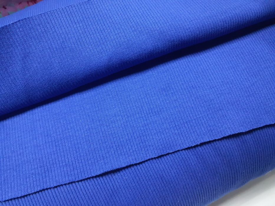 Dzianina rąbek modrak tunel szer.60 cm.
