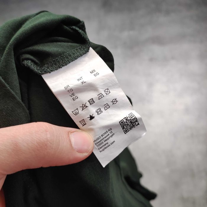 MĘSKA Elegancka PREMIUM Koszulka Ciemna Zieleń Hugo Boss Bawełna Logo