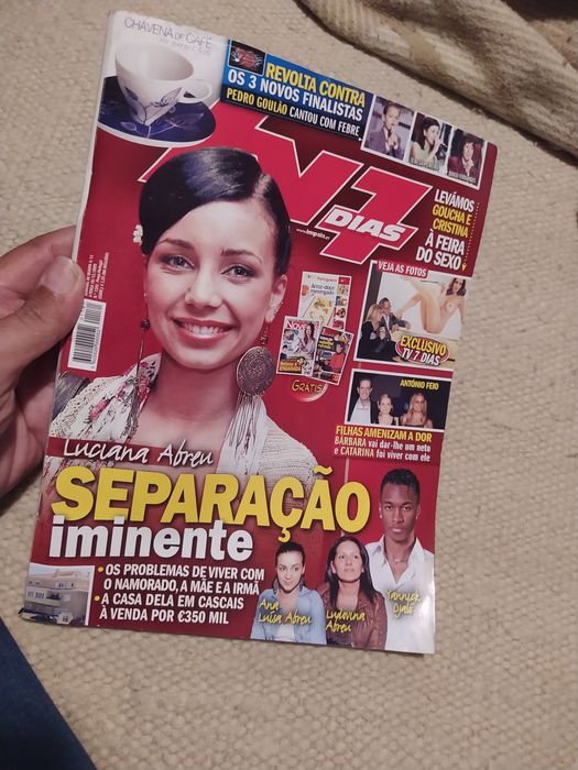 Revista TV7 dias n°1181 novembro 2009- Luciana Abreu - Yannick Djaló - Cristiano Ronaldo entre outros - oferta dos portes de envio