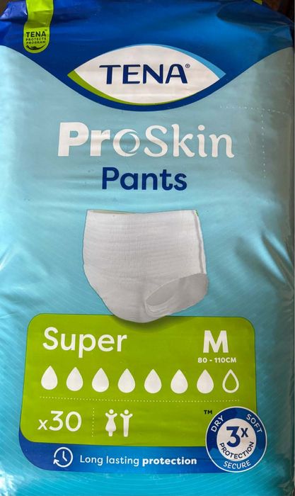 TENA ProSkin Pants pieluszki/majtki chłonne Super M, 30 sztuk