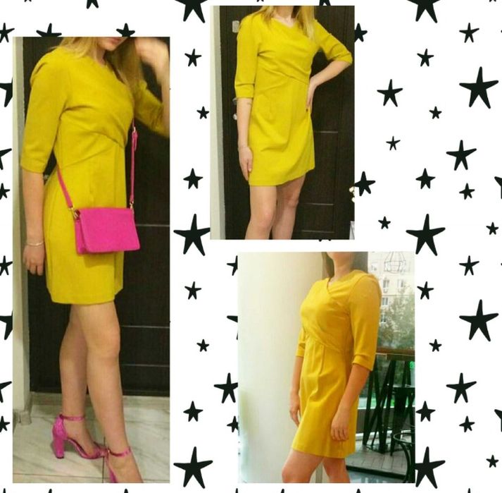 ZARA. Новое классические платье. Плотная ткань с эластаном. XS-L.