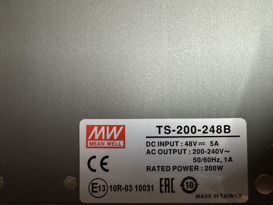 Inversor Mean Well TS-200-248B, 42~60V para 230V