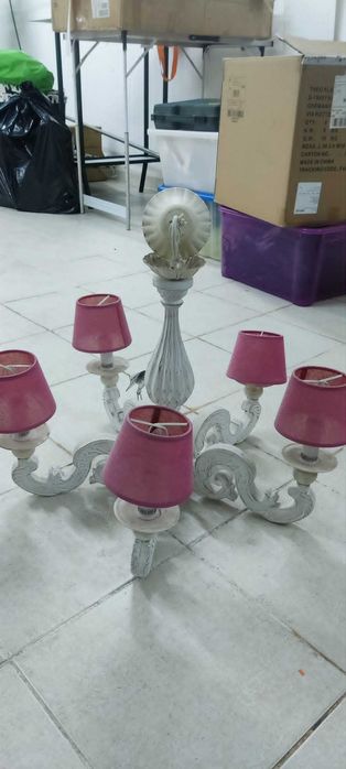 Candeeiro de teto Estilo Vintage para quarto de menina