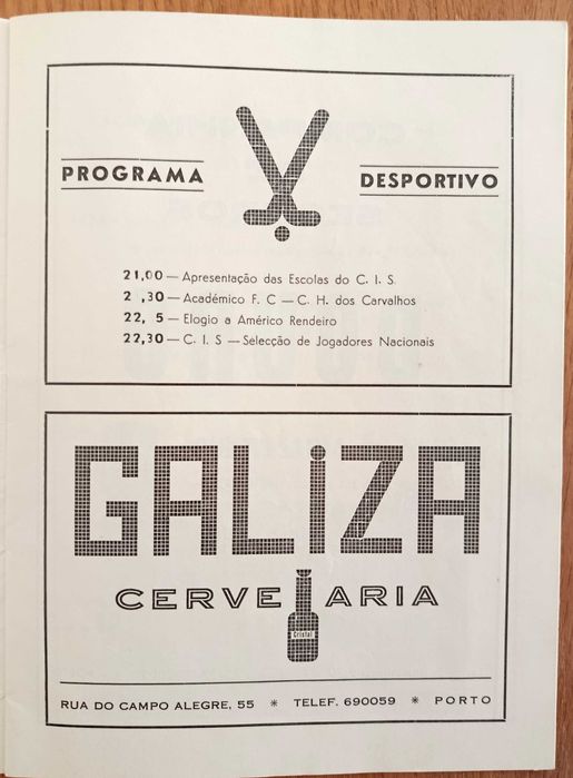 Hóquei em patins . festa de homenagem a Américo Rendeiro - 8.março.1975